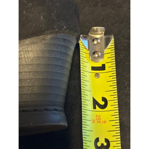 Jeossy Black Leather Wedge Ankle Boots With Buckle Side Zipper Sz 10M - Picture 14 of 14